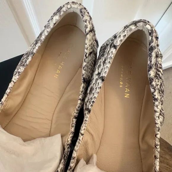 Cole Haan Tali Bow Ballet Flats - NTRL Python LTHR - Size 8 - Picture 3 of 9